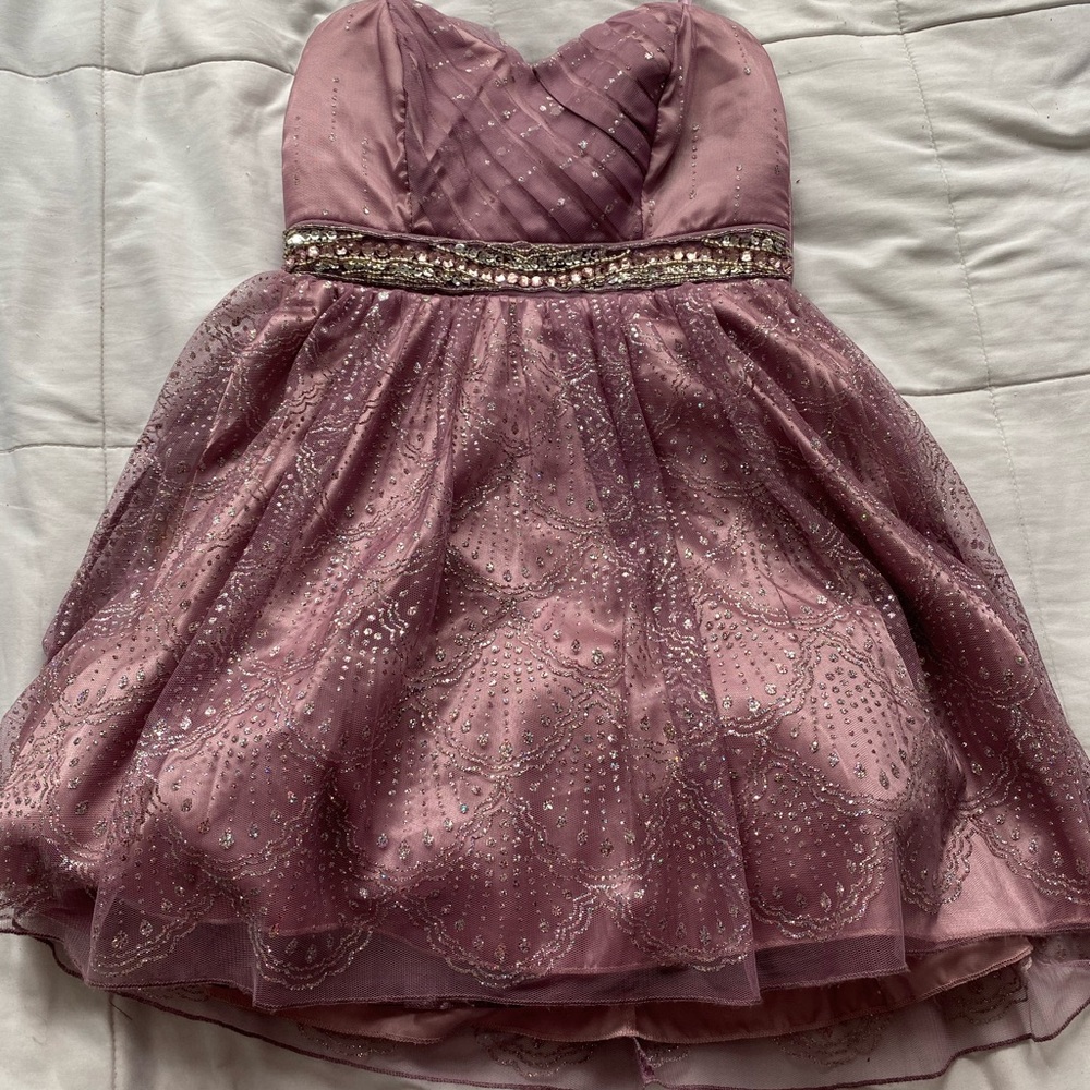 Purple detailed dress